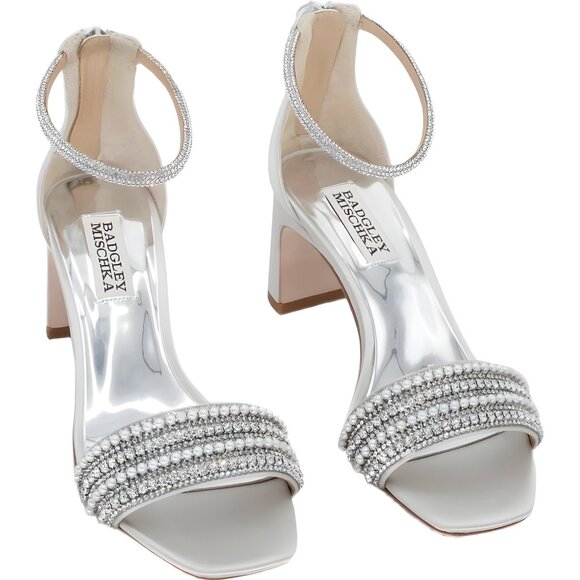 Badgley Mischka Kameryn Heeled Sandal Morning Fog Women's US 5.5